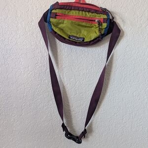 Patagonia Ultralight Black Hole Mini Hip Pack Fanny 1L Patchwork Peppergrass